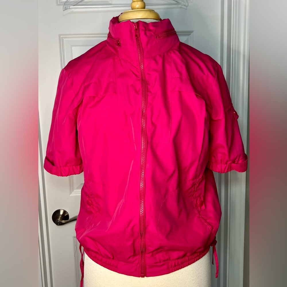 Motherhood Maternity Pink Utility Shortsleeved Windbreaker Jacket in Pink - NWT